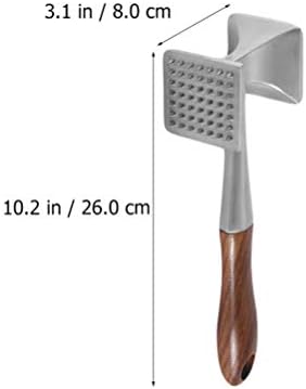 Dual Sided Meat Tenderizer Mallet Hammer with Wood Handle