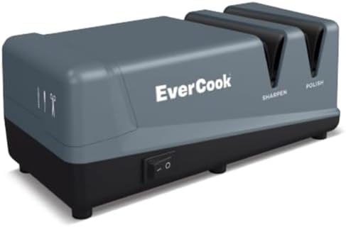 Precision Electric Knife Sharpener for Kitchen Knives, 2-Stage Sharpening and Polishing, Ceramic Grinding Wheels, and Non-Slip EVA Feet