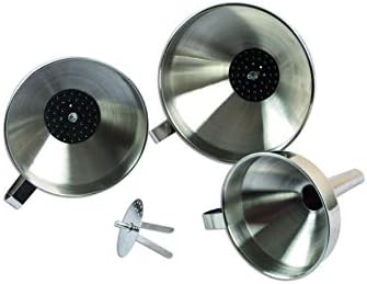 Laser 7099 Stainless Steel Funnel Set, Multi-Colour, Set of 3 Pieces