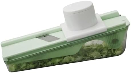 Plastic Dry Fruit & Vegetable Slicer with Storage Box | Sharp Stainless Steel Blade | Manual Cutter for Almonds, Cashews, Carrots, Cucumbers & More | Compact & Easy-to-Use (Green)