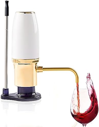 Electric Wine Aerator Decanter Pourer Automatic Dispenser with USB Rechargeable Retractable Tube for Wine Lovers