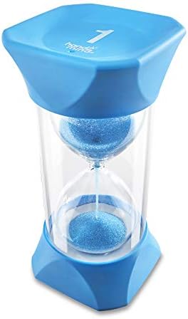 hand2mind Jumbo 1 Minute Sand Timer, Large Hourglass, Sand Clock for Kids, Quiet Timer for Classroom, Toddler Visual Countdown, Game and Calm Down Corner Supplies (Set of 1)