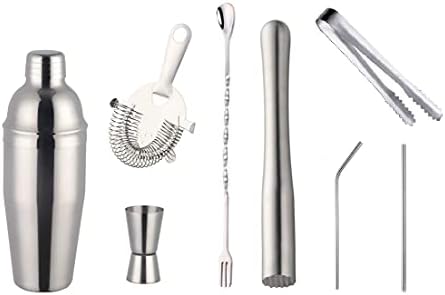 Buyer Star Cocktail Shaker Bar Set, Juice Shaker, 25oz Martini Shaker, Fast Cooling Drink, 8-piece Bartender Kit Drink Bartender Stick Tool Set