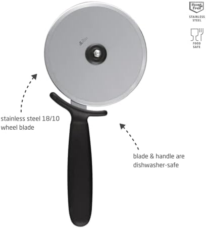 triangle Pizza Cutter - 4.7 in. (12 cm) - Stainless Steel - Durably Sharp Blade - Dishwasher Safe - Made in Germany