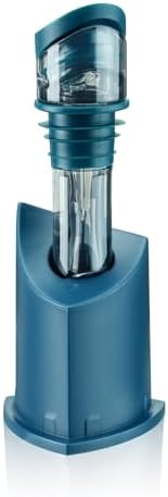 Innovine Wine Aerator Pourer with Built In Stopper, Tilt Design to Enhanced Flavor and Smooth Taste, Easy Pour, No Drip, Perfect for Red & White Wines, Home Bar Accessories, Set of 1, Dark Teal