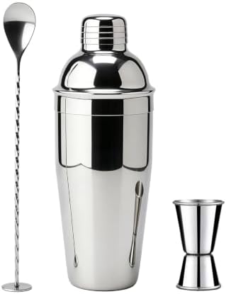 24oz Cocktail Shaker Bar Set, Stainless Steel Martini Shaker Set