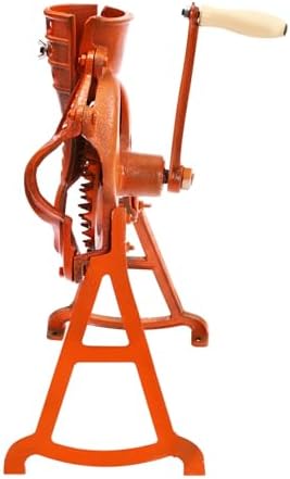 Hand Crank Dry Corn Sheller, Manual Corn Thresher, Heavy Duty Cast Iron Corns Shelling Machine, Manual Quick Corns Cob Stripper Tool for Small Farm & Household Use, Orange