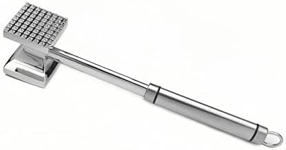 Meat Tenderizer Hammer, Stainless Steel Handle & Aluminum Alloy Double-Sided, 2-in-1 Steak Tenderizer, Food-Grade One-Piece Seamless, 250g Heavy Duty for Pounding Garlic, Cucumber, Nuts, Shellfish