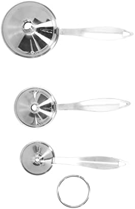 3 in 1 Metal Funnels, Mini Stainless Steel Funnel Set Small Kitchen Oil Funnel with Long Handle and Ring for Spice, Essential Oils