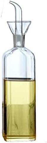 ELETON Rectangle Borosilicate Glass Oil Dispenser for Kitchen – Non-Drip Olive Oil Bottle, Leak-Proof Oil & Vinegar Cruet with Pour Spout(16 oz)