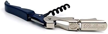 Pulltap's Genuine Classic 500 LEFT-HANDED Waiter's Corkscrew – Double-Hinged Wine Key with Hinged Foil Cutter – Patented Design – Made in Spain – Dark Blue (Azul Oscuro)