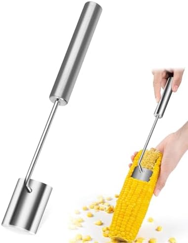 Corn Peeler For Corn On The Cob, Long Handle Stainless Steel Corn cob Stripping Tool, Corn Cutter, Corn Cob Stripper, Suitable For Home Kitchens, Restaurant Chefs, Outdoor Dining Enthusiasts