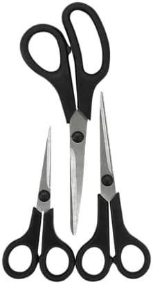 Fackelmann INITIAL 3-piece scissors set stainless steel with PP plastic handle, 14 cm 17 cm 22 cm