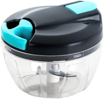 Manual Food Processor Vegetable Chopper (520ml, Blue)