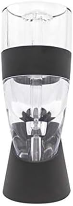 Houdini Red Wine Aerator with Base, 6 inches, Black/Silver