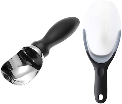 Spring Chef Premium Ice Cream Scoop & Magnetic Ice Scoop - 2 Product Bundle - Black