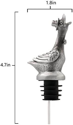Animal Wine Aerator & Liquor Pourer for Bar,Home and Party Wine Pourer Aerator Festival Gift (Duck Silver Gray)