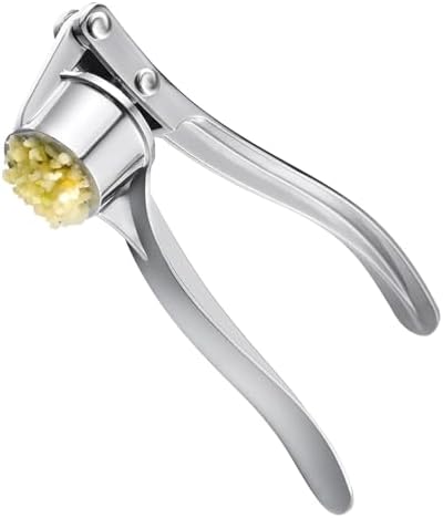Garlic Press Stainless Steel, Garlic Mincer Tool, No Need to Peel Garlic Ginger Crusher & Masher, Ginger Crusher, Easy-Squeeze Garlic Smasher