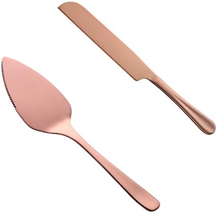 Buyer Star Wedding Cake Pastry Server Set, 304 Stainless Steel Rose Gold Spatula Baking Tool Cake Shovel Butter Knives For Pie/Pizza/Cheese