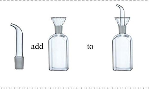 ELETON Rectangle Borosilicate Glass Oil Dispenser for Kitchen – Non-Drip Olive Oil Bottle, Leak-Proof Oil & Vinegar Cruet with Pour Spout (5 oz)