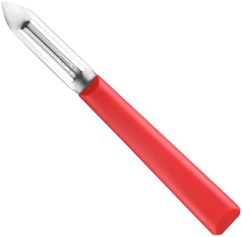 Opinel Les Essentials+ No. 315 Peeler, Corrosion Resistant + Dishwasher Safe, Made in France, Red