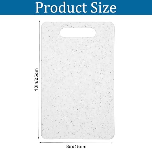 cobee 6 Pcs Small Cutting Board for Kitchen, 6" x 10", Plastic Cutting Boards Set with Easy Grip Handle Mini Cutting Board Mat Set, Dishwasher Safe, Cutting Mat Pad for Food Fruits Prep (White)
