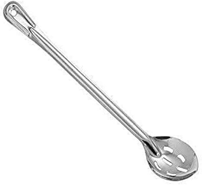 Winco Prime Stainless Steel Basting Spoon, NSF, Slotted, 18"