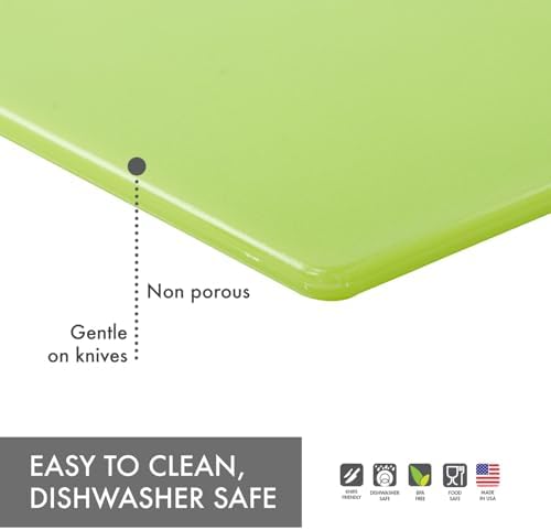 Dexas Classic Jelli Cutting Board with Handle, 11 by 14.5 inches, Green