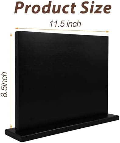Resafy Magnetic Knife Holder - Black Wooden Double Sided Magnetic Knife Block Magnetic Tool Holder with Strong Enhanced Magnets Knife Strip 12 In Knife Display Rack for Kitchen Counter