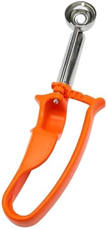【Extended】Size 100 ORANGE (0.32 oz.) VODOMAX Commercial Food Disher, 13 Sizes, #100 Scoop, Stainless 18-10, Cookie Scoop, Best Seller Disher, Portion Control, Melon Scoop, Ice Cream Scoop
