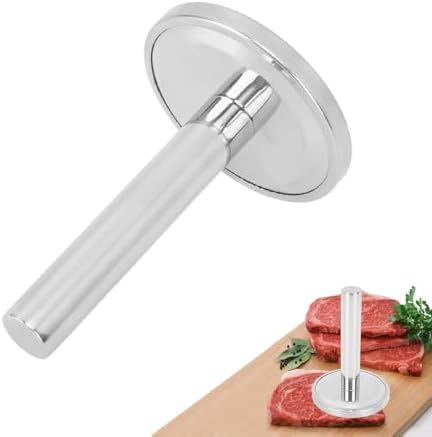 Meat Pounder Flattener, Meat Mallet Pounder Stainless Steel Meat Mallet Hammer Tenderizer Chicken Pounder Mallet Flattener Tool for Steak Beef Chicken Pork