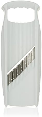 Börner Wave-Waffle XXL PowerLine Crinkle Cut Vegetable Slicer (White) • Wavy Mandoline for Vegetables • Wave/Waffle/Crinkle Cut • Potato Slicer for Lattice Potatoes