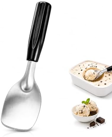 Ice Cream Spade - Stainless Steel Flat Ice Cream Paddle, Scooper for Hard or Creamy Dessert Spade Butter Cutter (1)