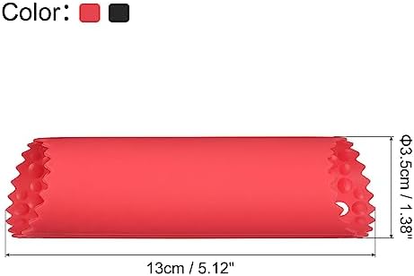 uxcell Garlic Peeler Skin Remover Roller Keeper, Silicone Garlic Peeler Tube Non Slip 5.12inch Long for Useful Kitchen Tools, Black/Red