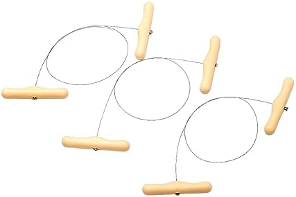Cheese Cutter with Wire - Cheese Slicer Wire 17.7 Inch - Slicers/Strings for Block Cheese with Handles, Stainless Steel, 3 Pcs