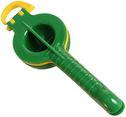 Handheld Lemon Squeezer Plastic 2-in-1 Lemon Squeezer Manual - Sturdy, High Juice Yield and Easy to Clean & Use, Lime Juicer Squeezer for Kitchen, Cooking, Cocktails & Baking, Green