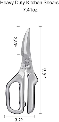 LIVINGO Kitchen Scissors Heavy Duty Utility Poultry Shears Stainless Steel