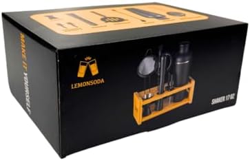 9-Piece Cocktail Shaker Bartender Kit with Stand, Matte Black Bar Tools