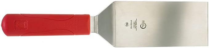 Mercer Culinary Millennia 6" x 3" Heavy-Duty Turner - Red Handle