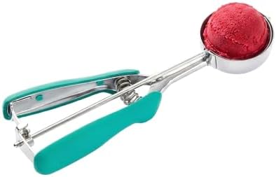 Restaurantware Ice Cream Scoop 1 Case 3.25 oz Stainless Steel Portioner Commercial Kitchen Tool Comfortable Grip Dishwasher-Safe Spring-Loaded Handle