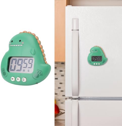 Dinosaur Digital Kitchen Timer with Magnetic Back Stand, Green