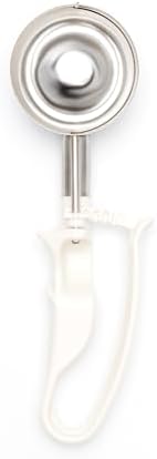 VODOMAX Size 10 IVORY (3.19 oz.) Commercial Food Disher, Portioner, 13 Sizes, Color-Coded, Stainless 18-10 (SUS304), Non-Spring Design, Palm-Squeeze, Rice Scoop, Ice Cream Scoop, gelato scooper