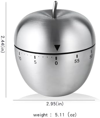 Cute Egg Shape Kitchen Timer, 60 Minute Mechanical Countdown Timer, Wind Up Cooking Timer with Loud Alarm, No Battery Needed, Visual Timer for Kids Classroom Baking and Home Use
