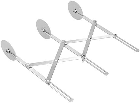 Pasta Cutter, Multi Wheel Stainless Steel Expandable Pizza Slicer Multi-round Dough Divider for Kitchen Baking Tool(3 Wheel)
