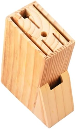 Wood Knife Block Kitchen Cutter Holder with Multiple Slots Countertop Cutter Storage Rack Kitchen Utensil Holder Decor for .87 X 5.82 X 2.48 in 1 piece
