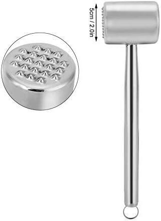 Stainless Steel Tenderizer Meat Hammer Pounder Dual-Sided Meat Mallet for Kitchen Tool Steak Pork Chicken Chop Cucumber Garlic
