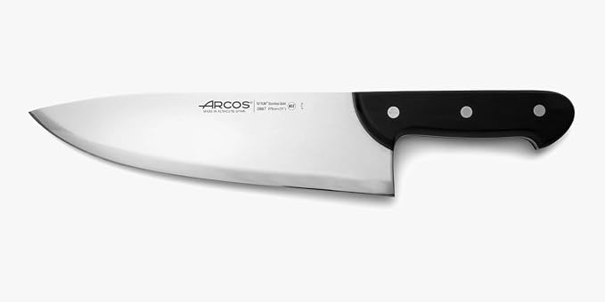 Arcos Butcher Knife Stainless Steel. 275mm blade. Professional Cooking Knife For Cutting Meat, Fish and Vegetables. Ergonomic Polyoxymethylene Handle. Series Universal. Color Black.