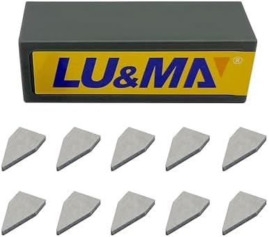 LU&MN Tungsten Carbide Knife Sharpener Blades, 0.3 x 4 x 4.6 Inch, 10 PCS