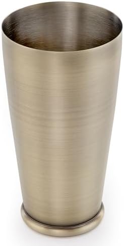 Barfly Cocktail Shaker with Weighted Bottom, Deluxe 28 oz, Antique Gold
