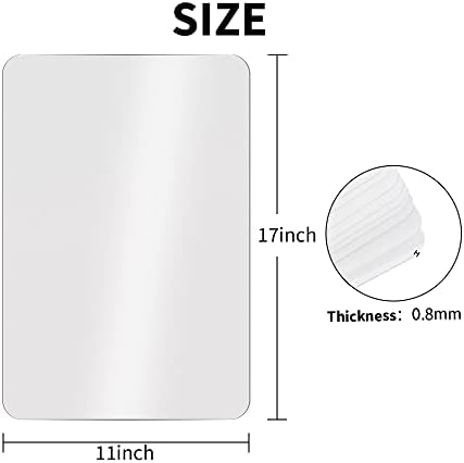 15 Pack Plastic Cutting Mats, Frosted Clear Flexible Kitchen Cutting Board, Plastic Placemats Table Mats, 17 x 11 Inches